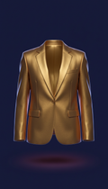 Gold Metallic Blazer Shine Finish