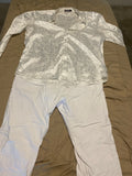 Fancy white jean and dress shirt ‘fit