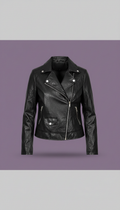 Faux Leather Vinyl Black Moto Jacket
