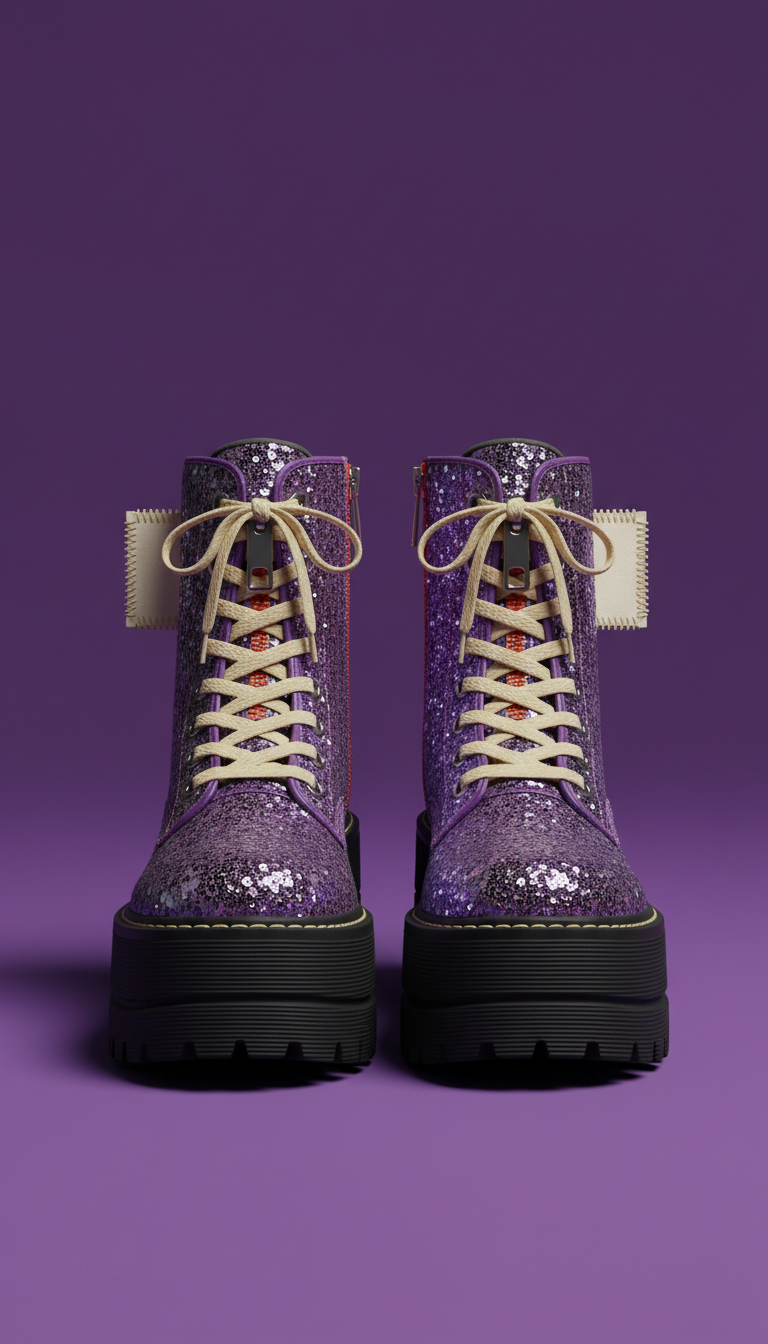 Funk Purple Platform Boots